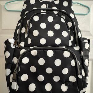 Lug Hatchback Backpack Black And White